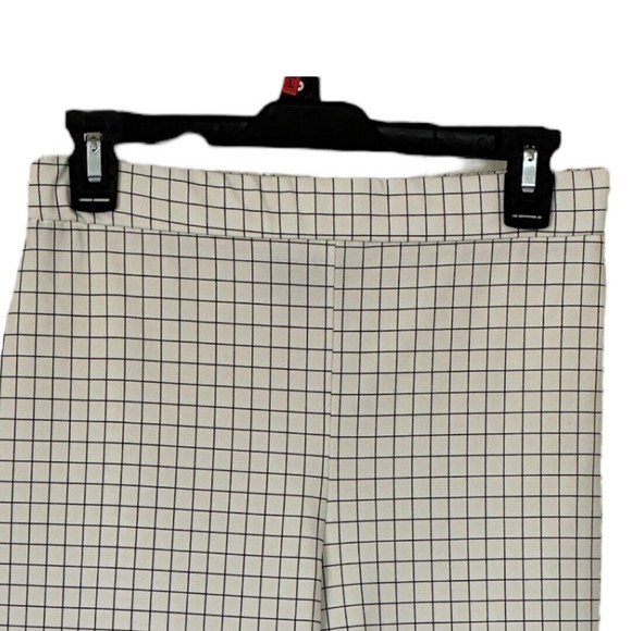 Massimo Fabbro Italy Women’s White Black Check Cropped Pull On Pants Size 2 - Picture 3 of 10